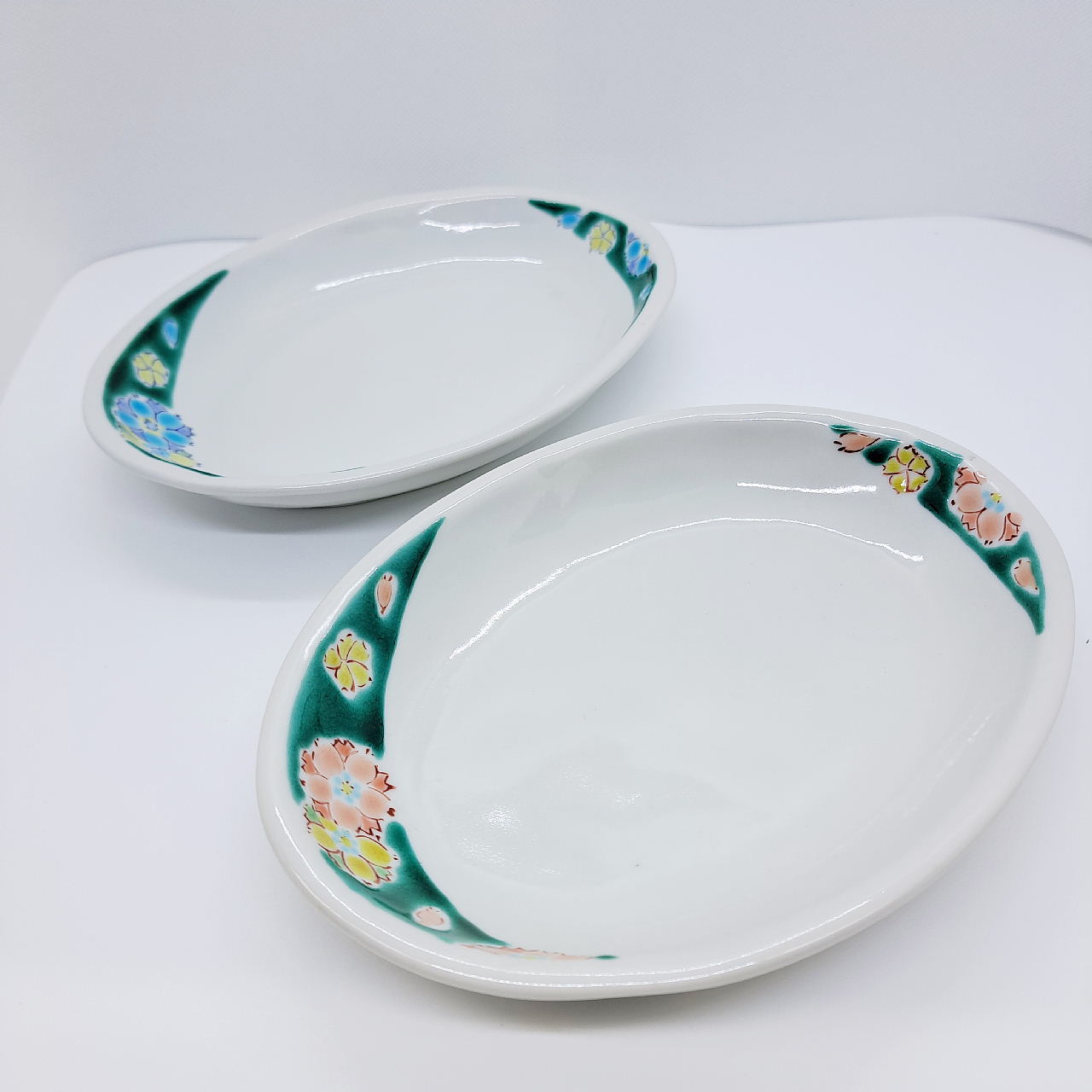 九谷焼ペア皿/はなの詩