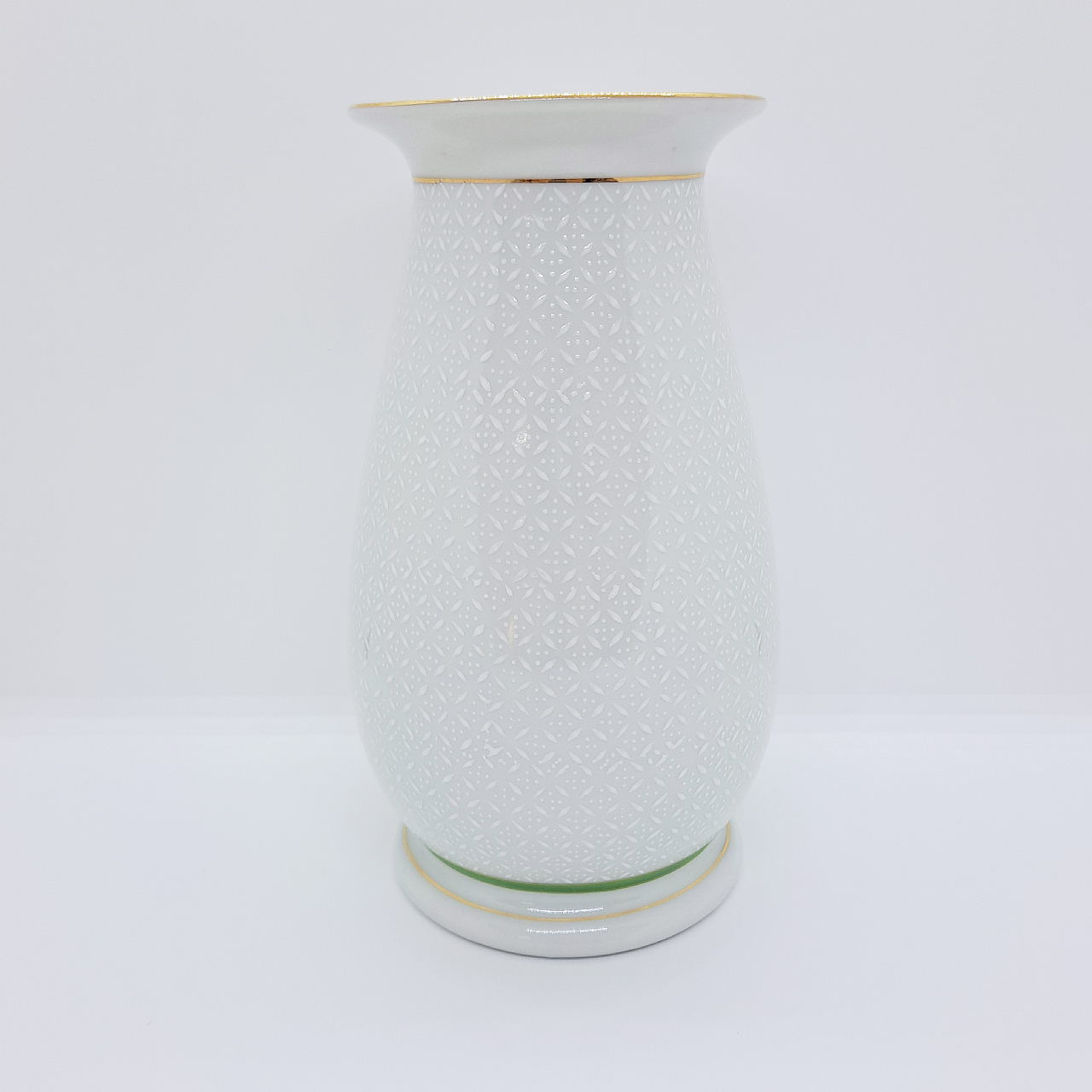 九谷焼6号花瓶/白七宝 - 画像 (2)