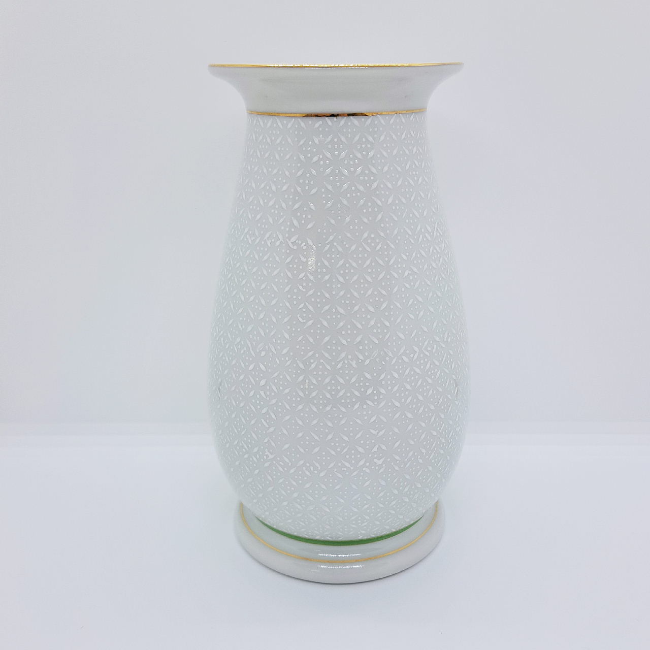 九谷焼6号花瓶/白七宝 - 画像 (3)