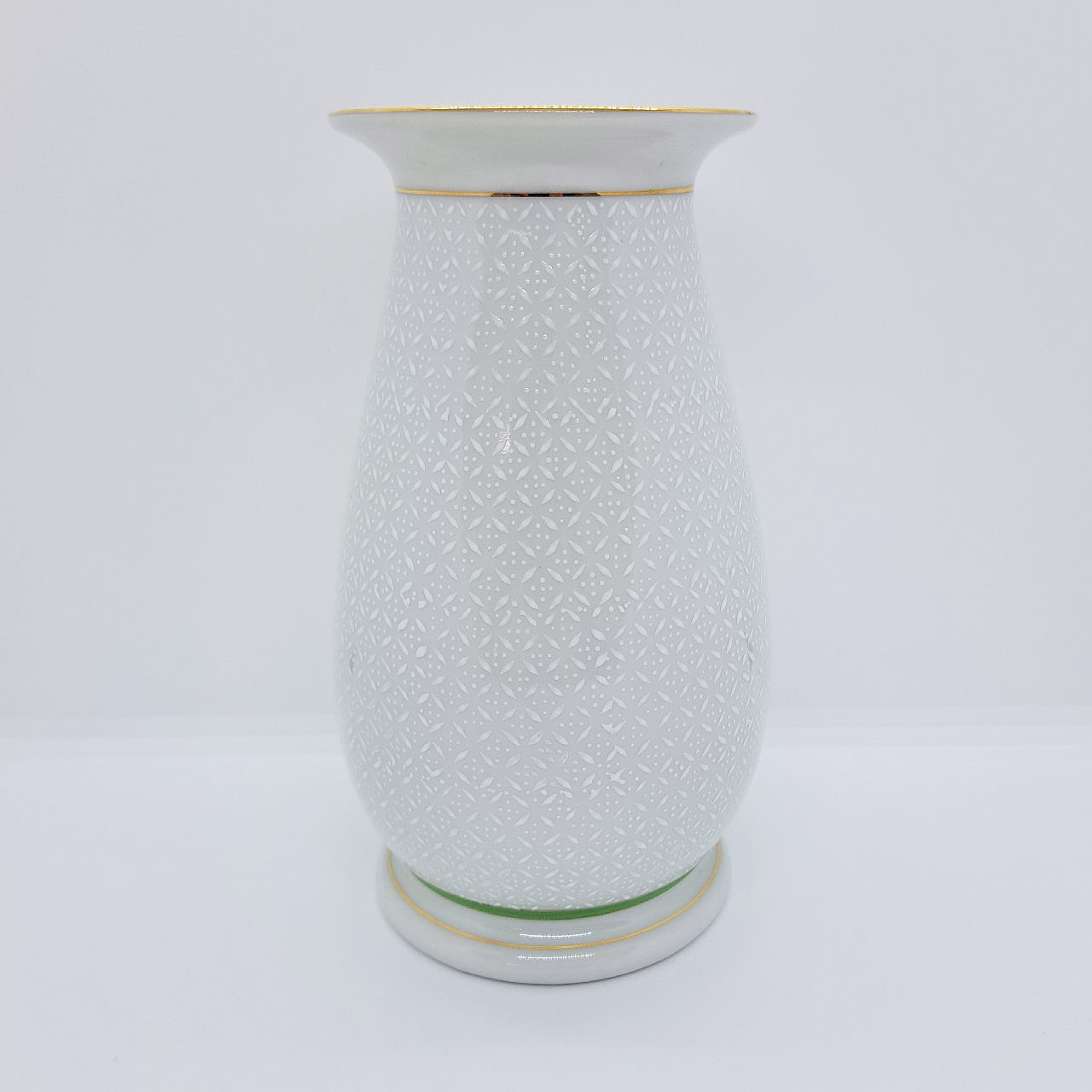 九谷焼6号花瓶/白七宝 - 画像 (4)