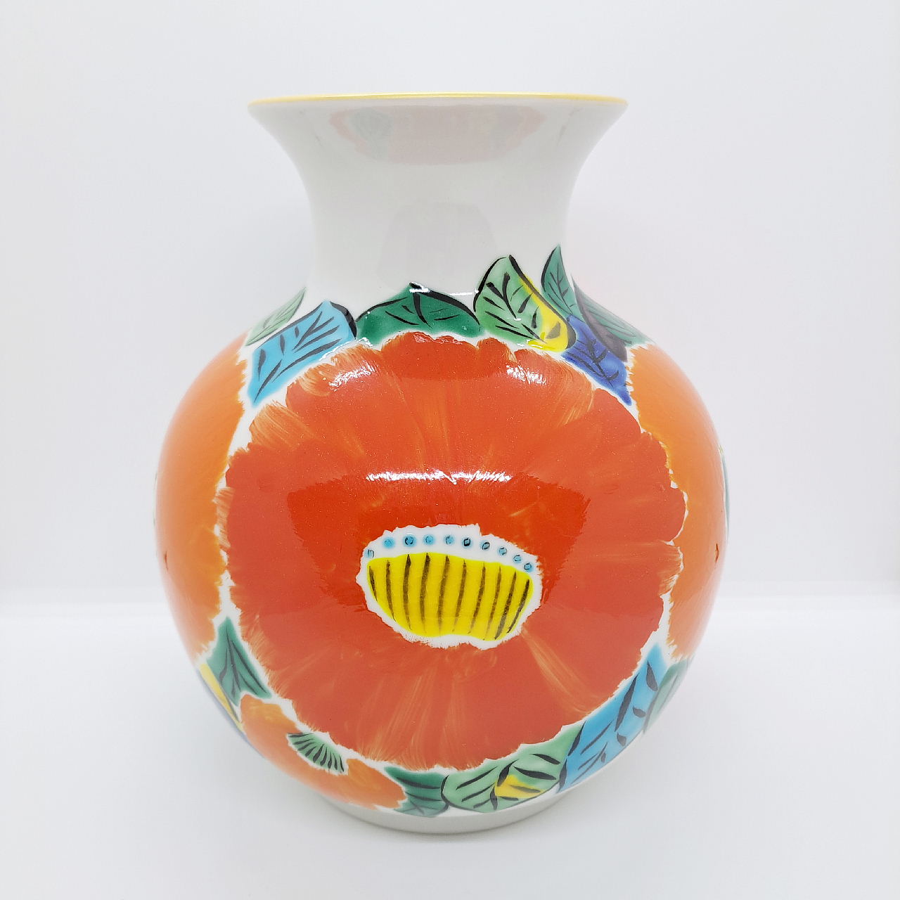 九谷焼6.5号花瓶/陽花