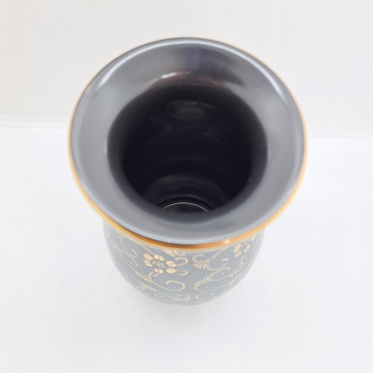 九谷焼6号花瓶/青粒鉄仙 - 画像 (5)