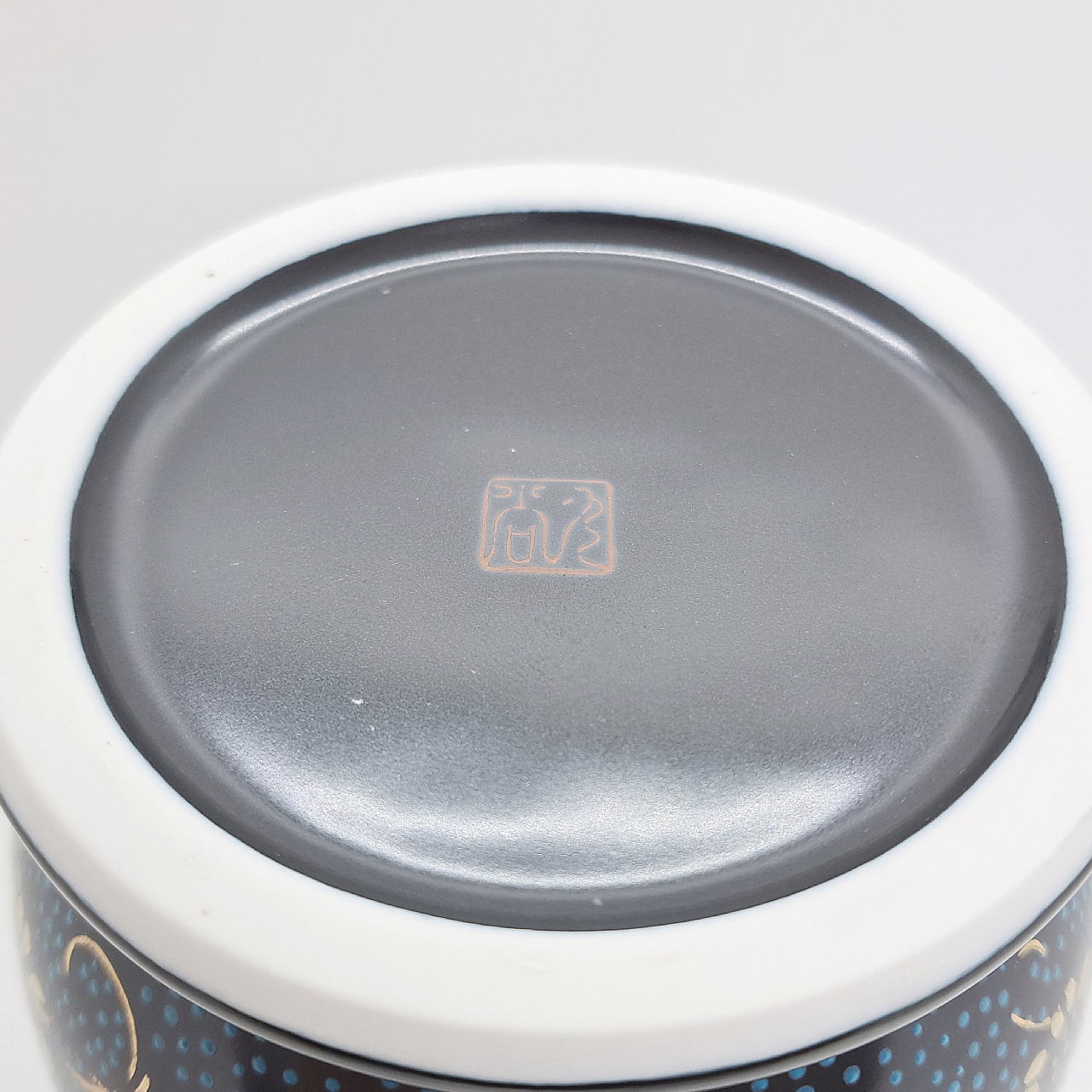 九谷焼6号花瓶/青粒鉄仙 - 画像 (6)