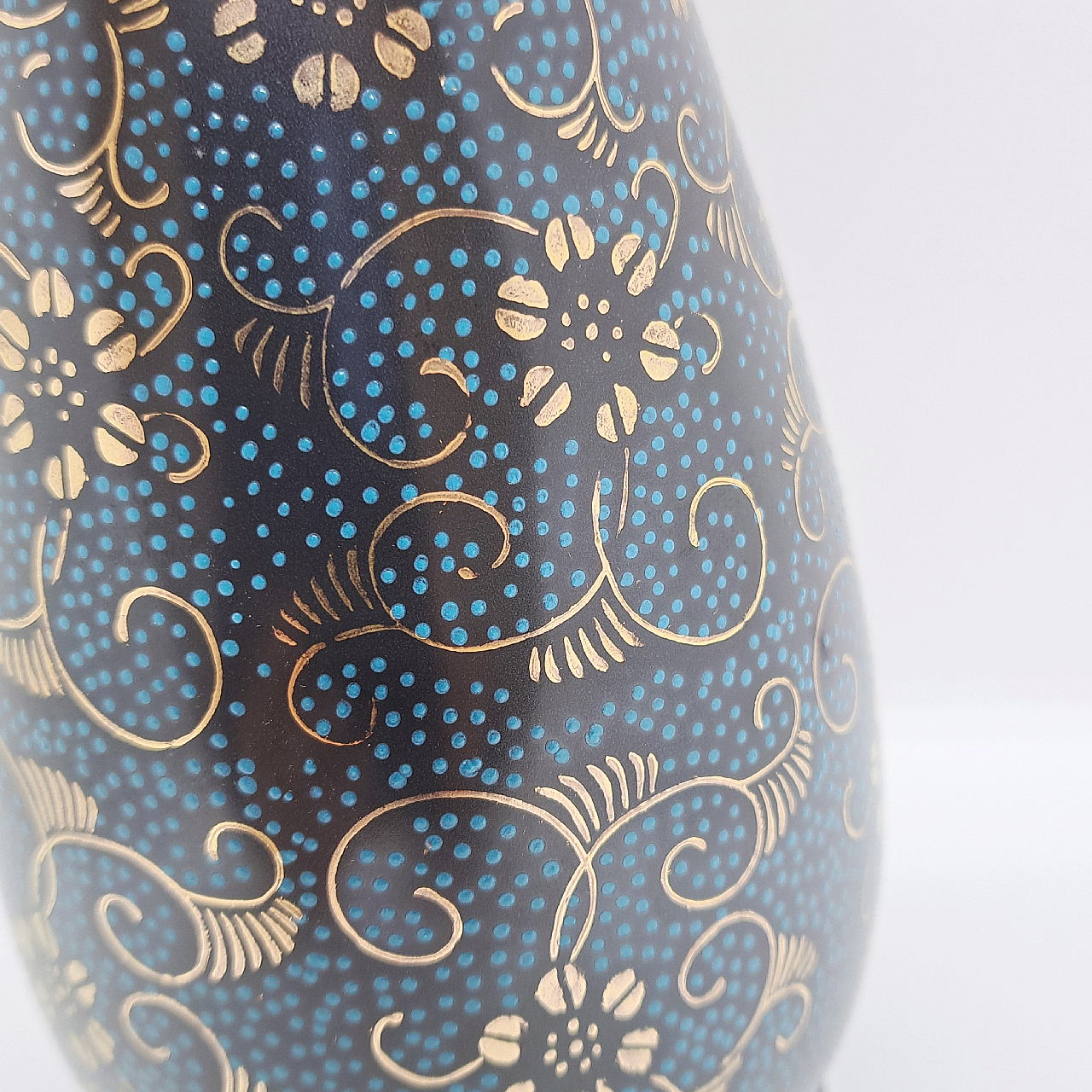 九谷焼6号花瓶/青粒鉄仙 - 画像 (7)